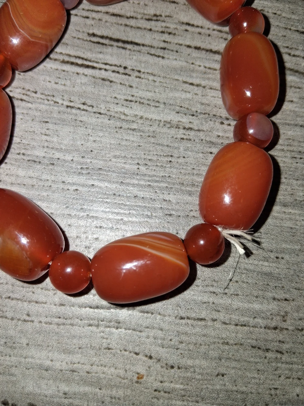 Vintage Carnelian Beaded Bracelet